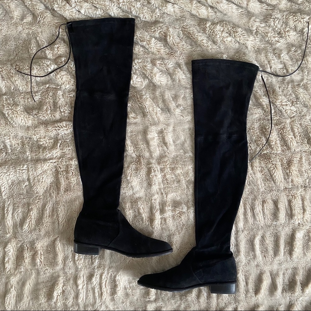 Stuart Weitzman Lowland boot black suede size 8.5